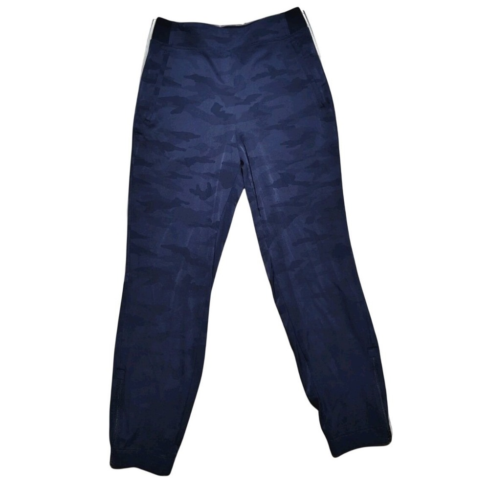 Athleta Pants Womens 2 Blue Camo Brooklyn Heights High Rise Jogger Ankle Zip